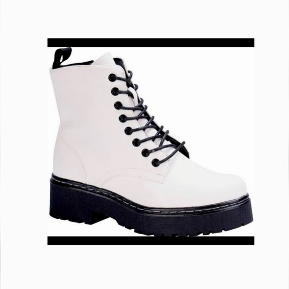 UNIONBAY Hayden Moto Combat Military Platform LaceUp Ankle Boot NWT - Picture 9 of 11